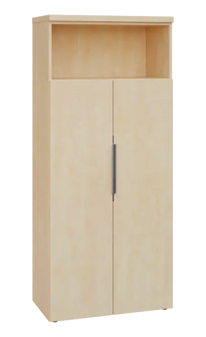 SIN 5 - 82DN kancelářská skříň, 2-dveřová/nika, 1820x800x400, bříza světlá